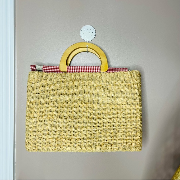 Straw Tommy Hilfiger gingham purse - Picture 5 of 8